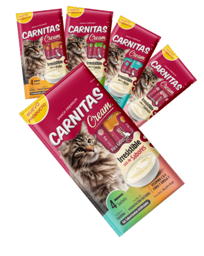 Snack Cremoso Carnitas cream gato Pollo,  Cerdo,  Salmón, Atún y  Multipack.
