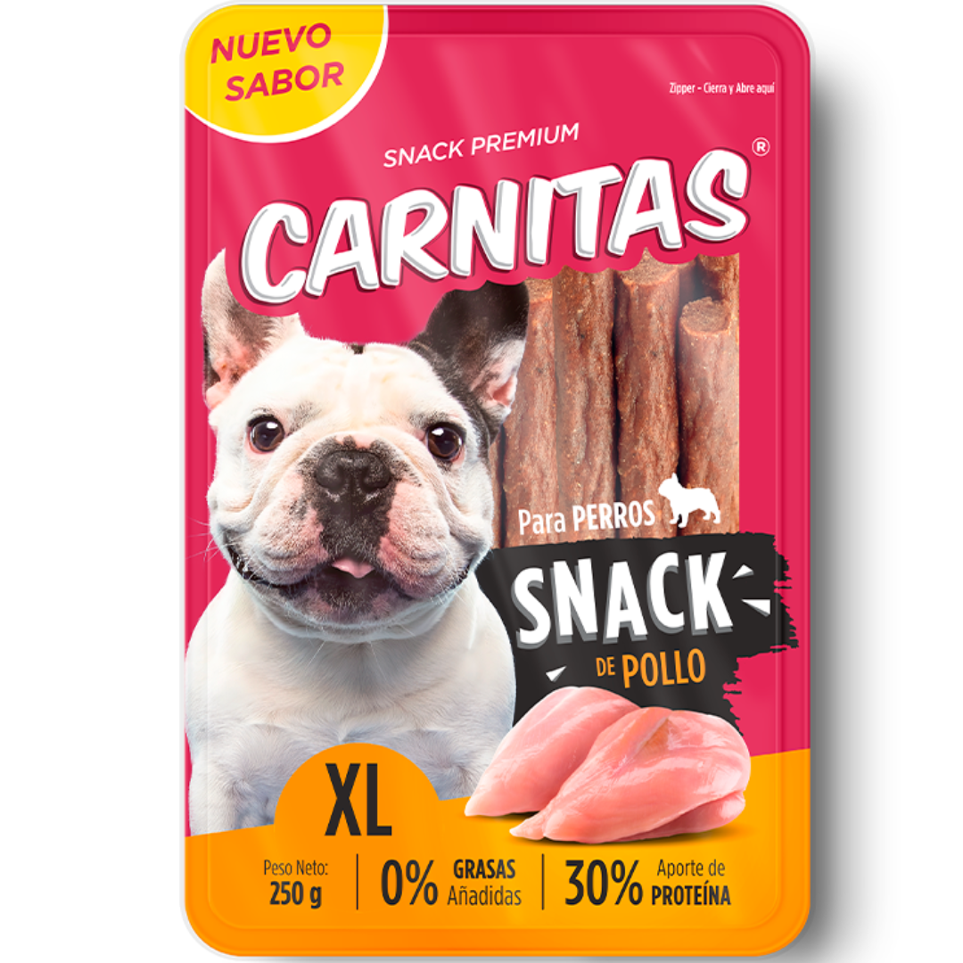 Bocaditos de pollo en forma de sticks.